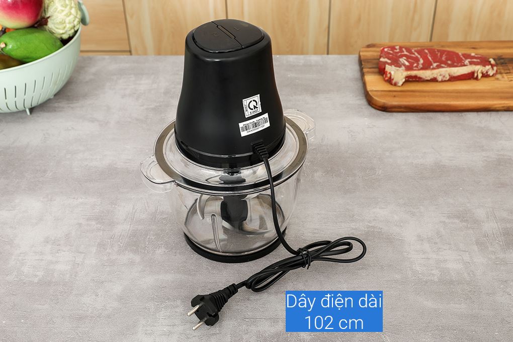 Máy xay thịt đa năng Philips HR1502/00 2 lít Màu Đen