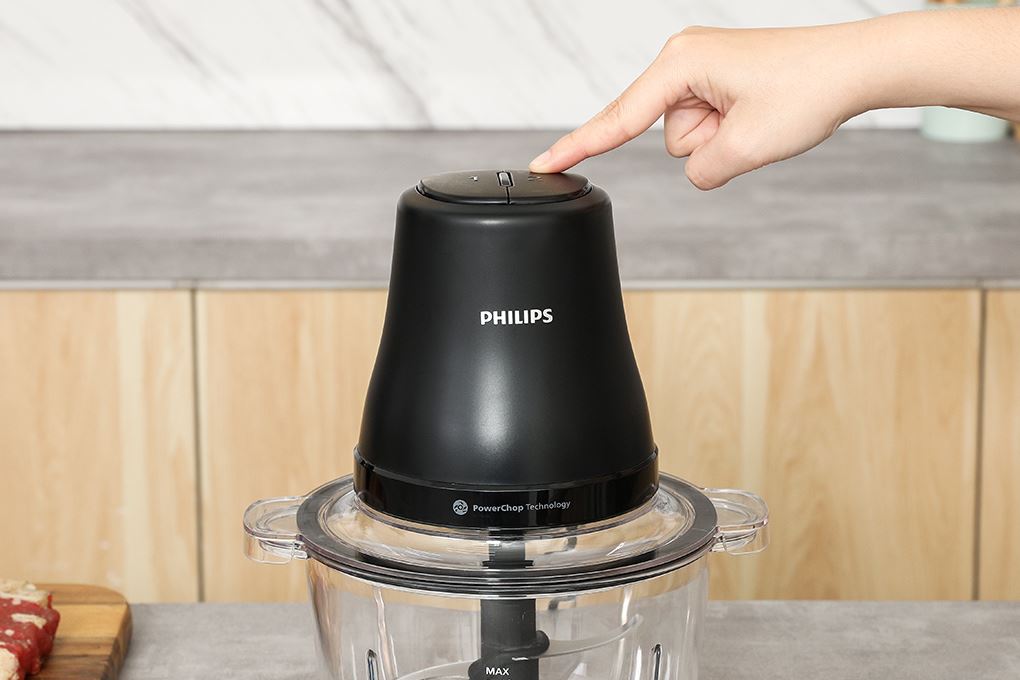 Máy xay thịt đa năng Philips HR1502/00 2 lít Màu Đen
