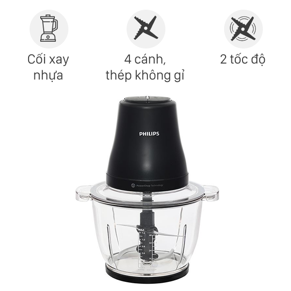 Máy xay thịt đa năng Philips HR1502/00 500W 2 lít