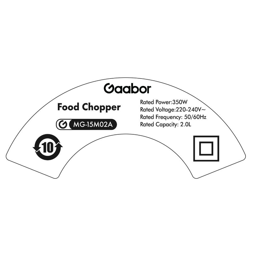 Máy xay thịt Gaabor MG-15M02A 350W 2 lít Màu Đen