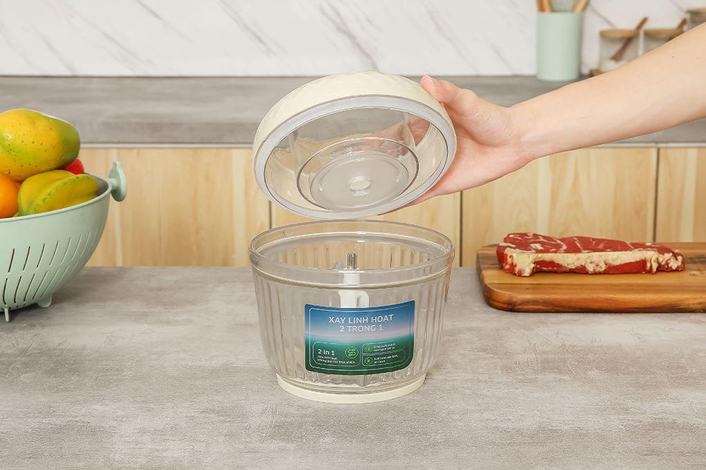 Máy xay thịt đa năng Kangaroo KGM2P1G 300W 2 lít/0.3 lít Màu Màu be