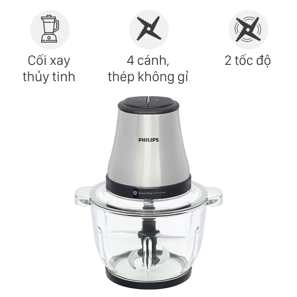 Máy xay thịt đa năng Philips  500W 2 lít