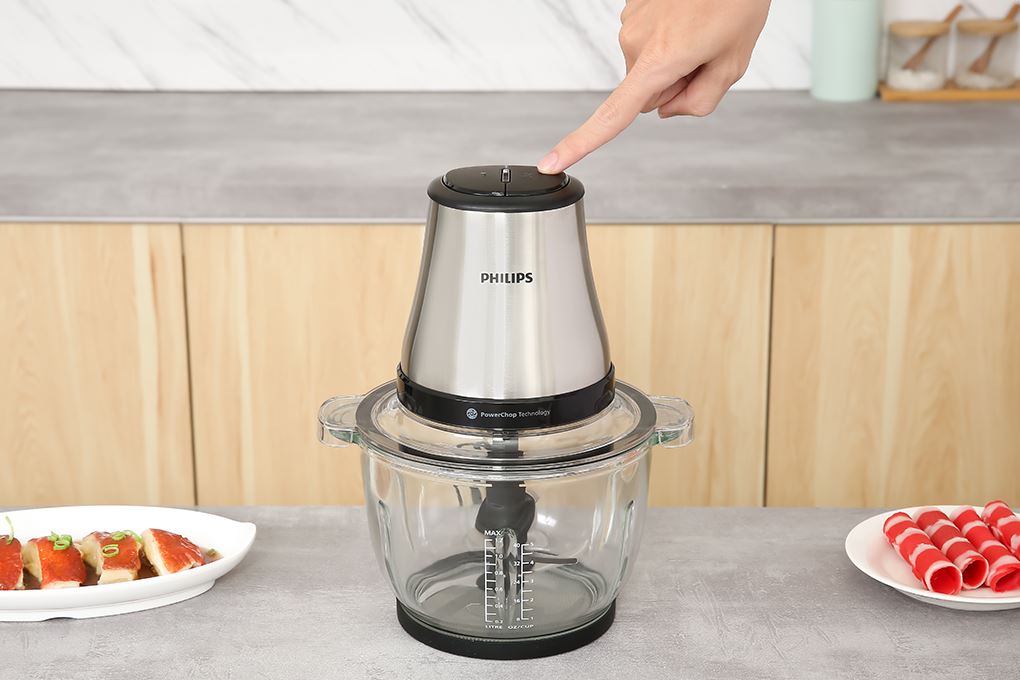 Máy xay thịt đa năng Philips HR1503/00 2 lít Màu Xám
