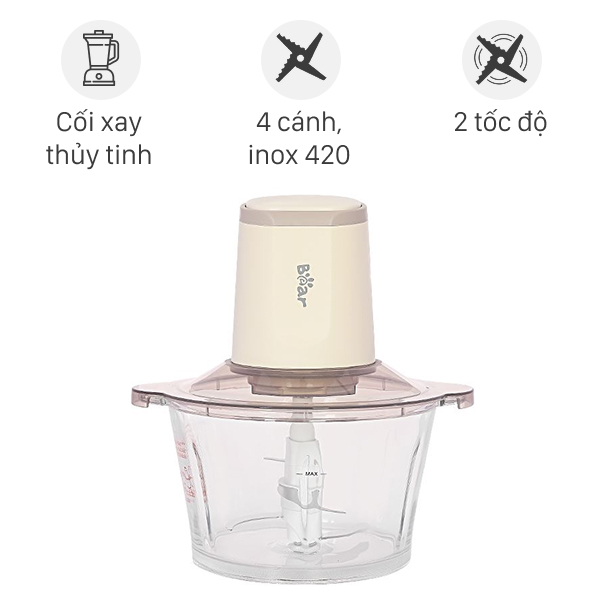 Máy xay thịt đa năng Bear CH-5H03P36 300W 1.8 lít