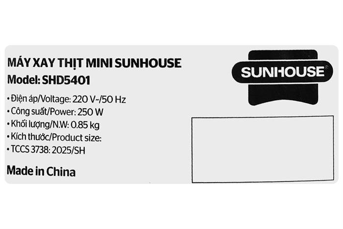 Máy xay thịt mini Sunhouse SHD5401 250W 0.3 lít Màu Xám xanh