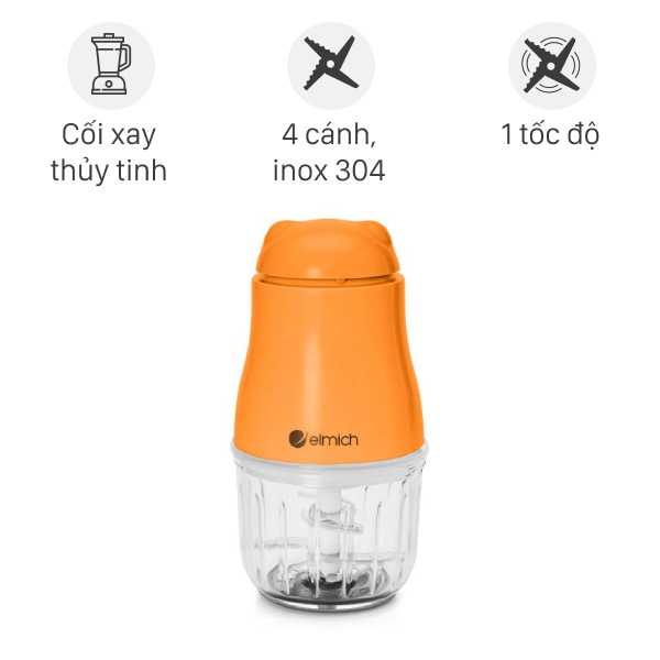 Máy xay cầm tay Elmich CHE-8665OR 200W 0.25 lít