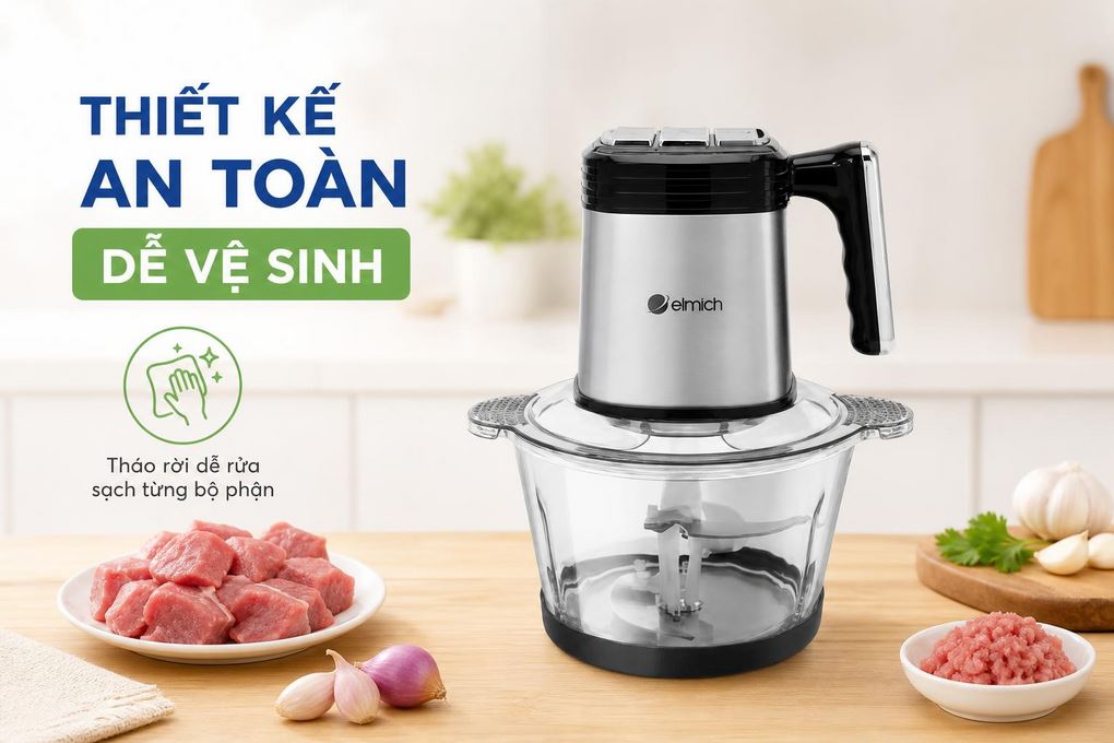 Máy xay thịt Elmich MCE 8585 2 lít Màu Xám