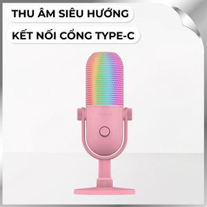 Micro thu âm RAZER Seiren V3 Chroma - Hồng