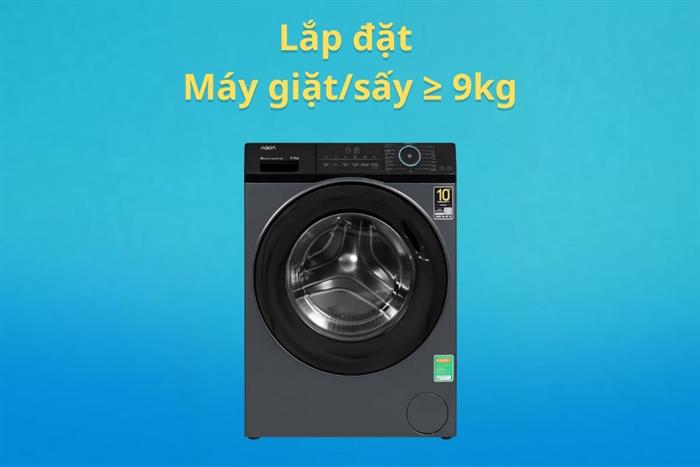 Lắp đặt Máy giặt/sấy lớn hơn hoặc bằng 9kg Màu Đỏ