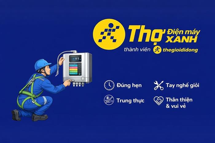 Lắp đặt Máy lọc nước điện giải Màu Đỏ