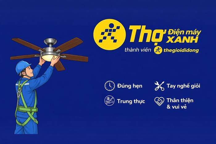 Lắp đặt Quạt trần Màu Đỏ