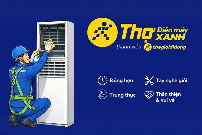 Dịch vụ vệ sinh máy lạnh tủ đứng Màu Trắng