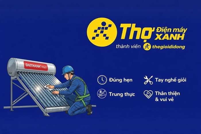 Dịch vụ vệ sinh máy nước nóng năng lượng mặt trời ≤ 300 lít Màu Đỏ