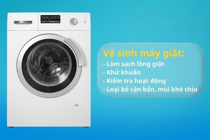 Vệ sinh máy giặt cửa trước (lồng ngang)