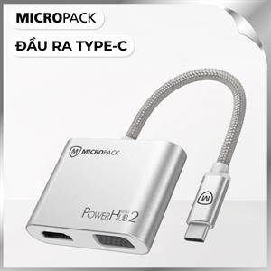 Hub chuyển đổi Type C 4 in 1 MicroPack Power Hub Mini 2 MDC 4V