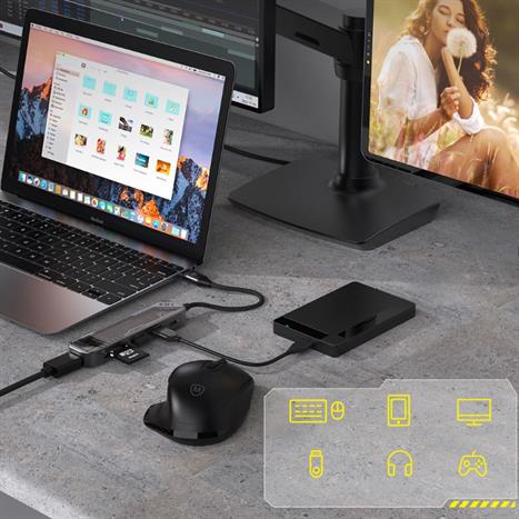 Hub chuyển đổi Type C 6 in 1 MicroPack Expand 6 MDC N6T Màu Xám