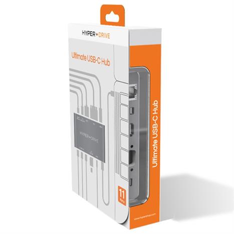 Hub chuyển đổi Type-C 11 in 1 Hyperdrive GN30-GREY Màu Xám