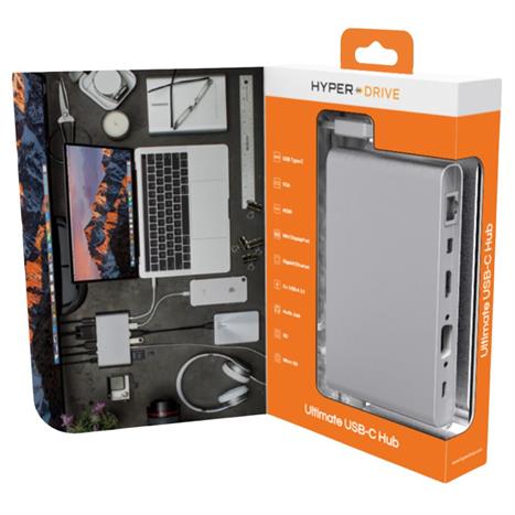 Hub chuyển đổi Type-C 11 in 1 Hyperdrive GN30-GREY Màu Xám