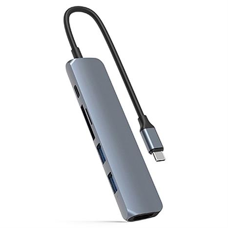 Hub chuyển đổi Type-C 6 in 1 Hyperdrive HD22E-SILVER Màu Bạc