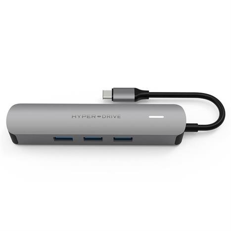 Hub chuyển đổi Type-C 6 in 1 Hyperdrive HD233B-SILVER Màu Bạc