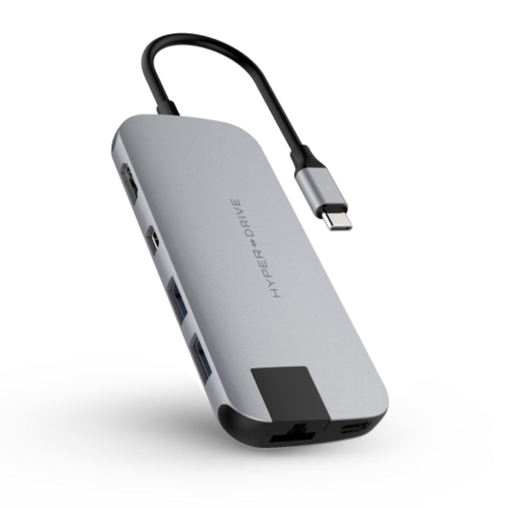 Hub chuyển đổi Type-C 8 in 1 Hyperdrive HD247B-SILVER - Tương thích