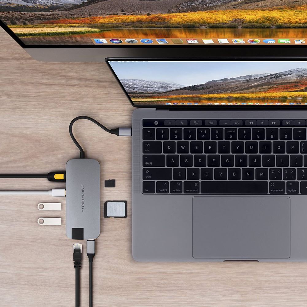 Hub chuyển đổi Type-C 8 in 1 Hyperdrive HD247B-SILVER - Tốc độ truyền tải