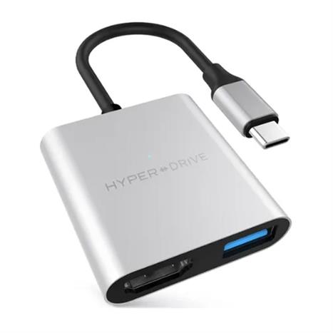 Hub chuyển đổi Type-C 3 in 1 Hyperdrive HD259A-SILVER Màu Bạc