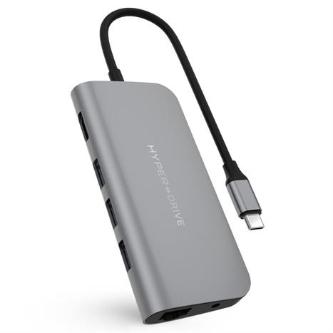 Hub chuyển đổi Type-C 9 in 1 Hyperdrive HD30F-GREY Màu Xám