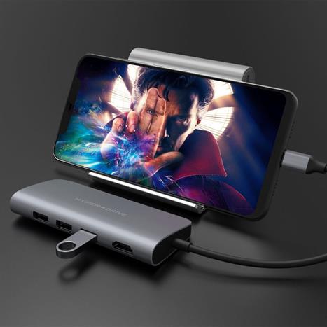 Hub chuyển đổi Type-C 9 in 1 Hyperdrive HD30F-GREY Màu Xám