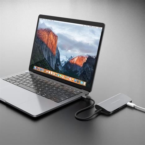 Hub chuyển đổi Type-C 9 in 1 Hyperdrive HD30F-GREY Màu Xám