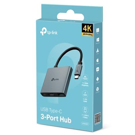 Hub chuyển đổi Type C 3 in 1 TP-Link UH3020C Màu Đen