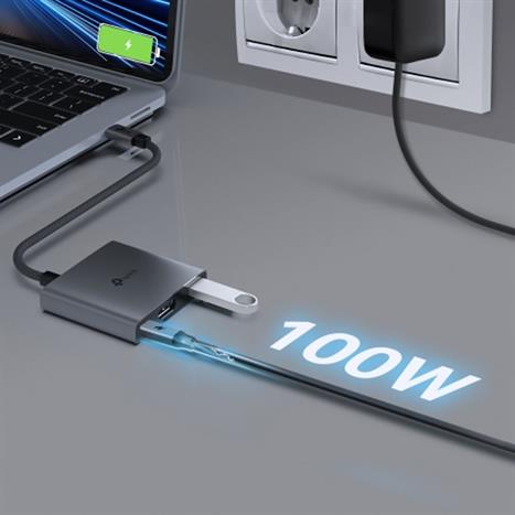 Hub chuyển đổi Type C 3 in 1 TP-Link UH3020C Màu Đen