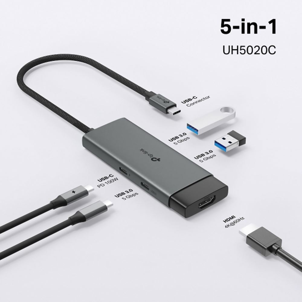 Hub chuyển đổi Type C 5 in 1 TP-Link UH5020C - 5