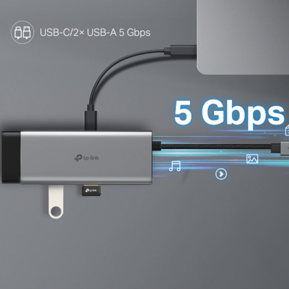 Hub chuyển đổi Type C 5 in 1 TP-Link UH5020C - 8