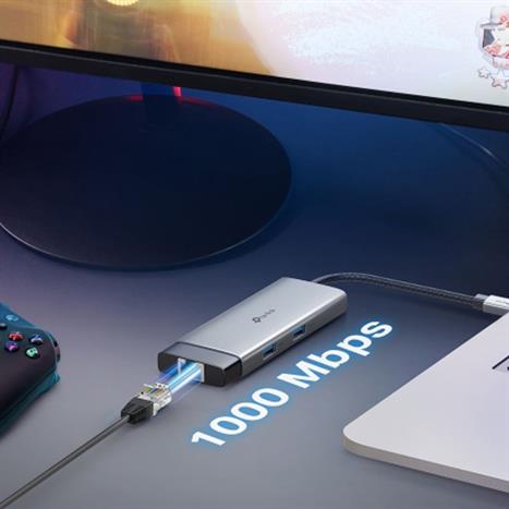 Hub chuyển đổi Type C 6 in 1 TP-Link UH6120C Màu Đen