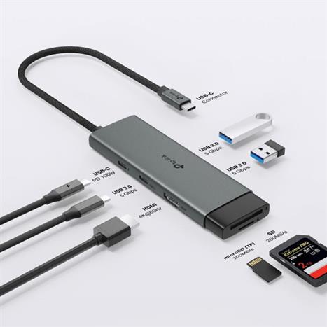 Hub chuyển đổi Type C 7 in 1 TP-Link UH7020C Màu Đen