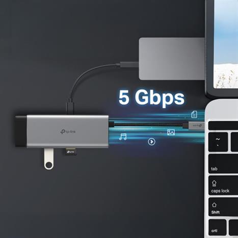 Hub chuyển đổi Type C 7 in 1 TP-Link UH7020C Màu Đen