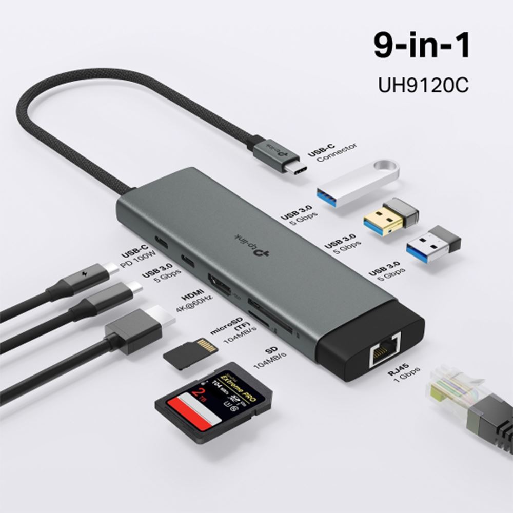 Hub chuyển đổi Type C 9 in 1 TP-Link UH9120C - 5