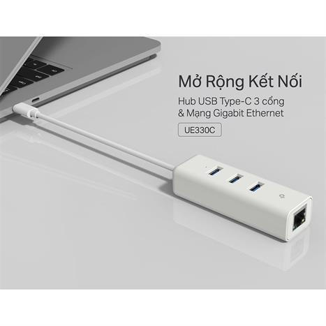 Hub chuyển đổi USB 4 in 1 TP-Link UE330C Màu Trắng