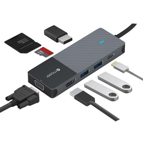 Hub chuyển đổi Type-C 8 in 1 Mazer M-UC2MULTI7005-BK Màu Đen