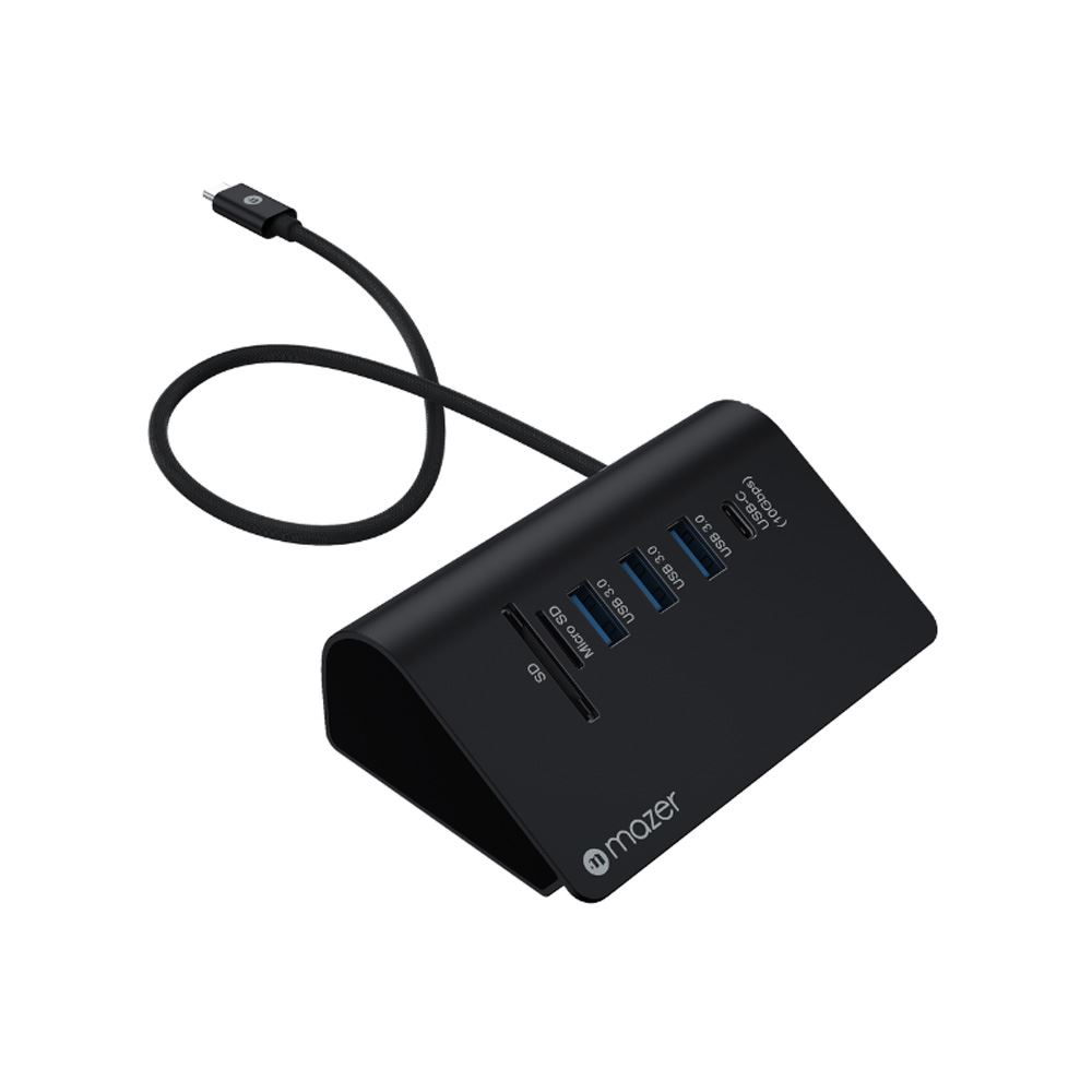 Hub chuyển đổi Type-C 6 in 1 Mazer M-UC2MULTI8000-BK Màu Đen