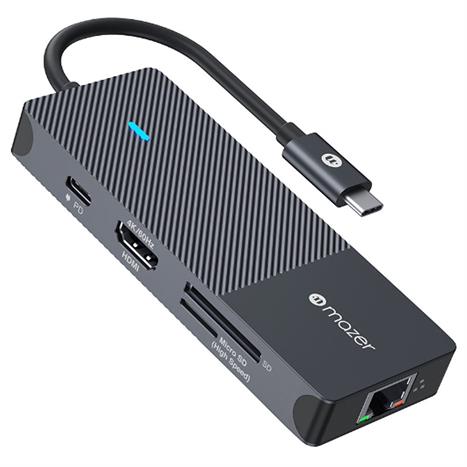 Hub chuyển đổi Type-C 8 in 1 Mazer M-UC2MULTI7007-BK Màu Đen
