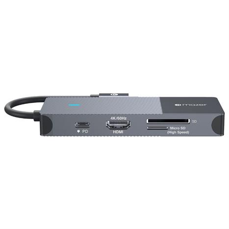 Hub chuyển đổi Type-C 8 in 1 Mazer M-UC2MULTI7007-BK Màu Đen