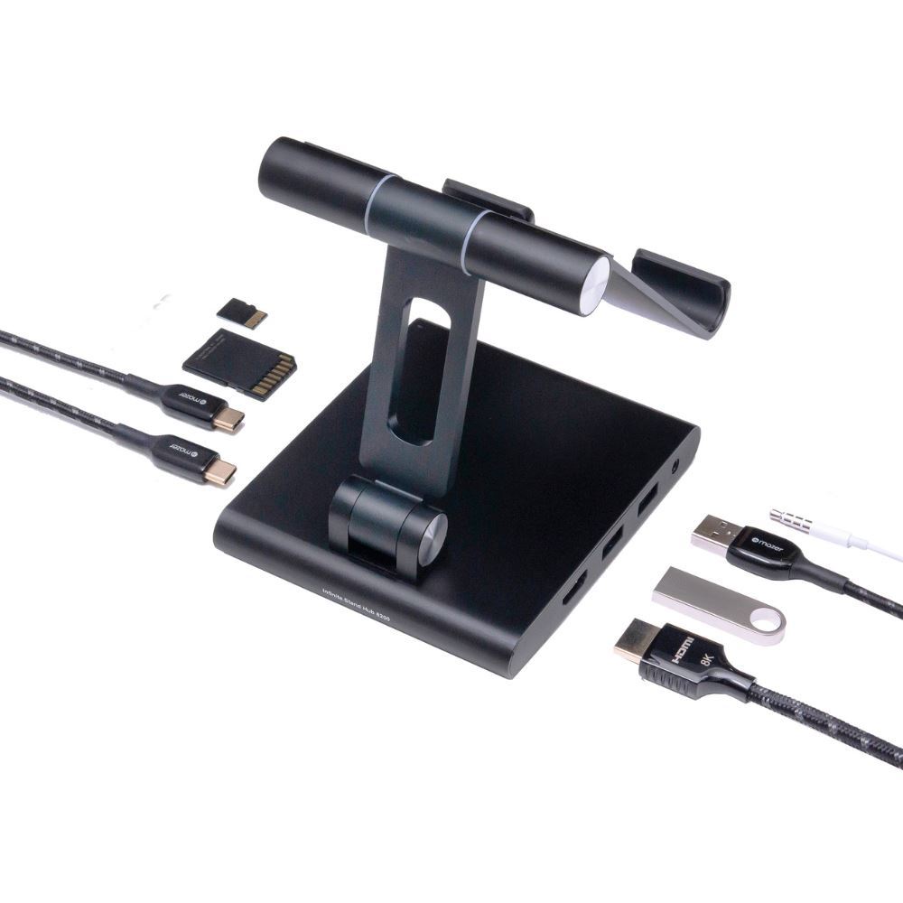 Hub chuyển đổi Type-C 8 in 1 Mazer M-UC2MULTI8200-BK - Loại cổng