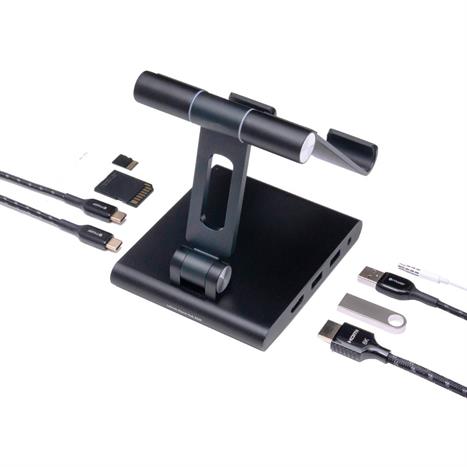 Hub chuyển đổi Type-C 8 in 1 Mazer M-UC2MULTI8200-BK Màu Đen