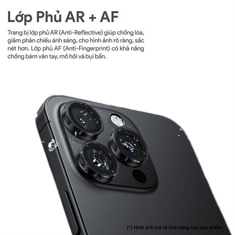 Miếng dán camera iPhone 14 Pro Max DEKEY 3D Camera Lens - Đen Màu Đen