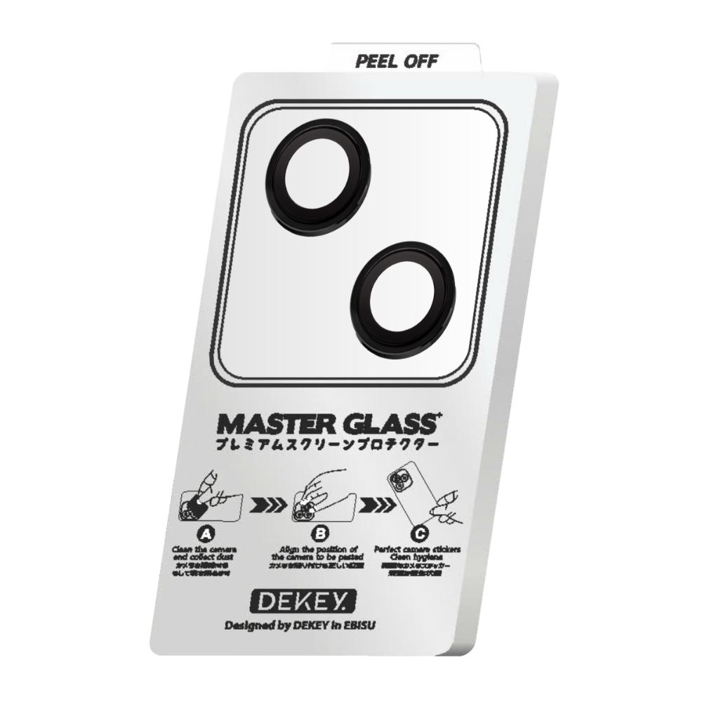 Miếng dán camera iPhone 15/15 Plus Master Glass 3D Camera Lens DEKEY - Đen