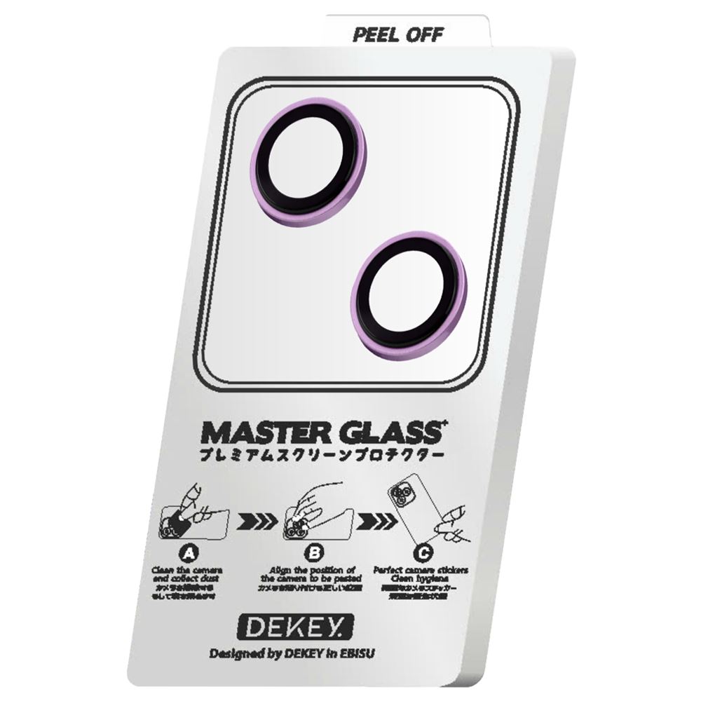 Miếng dán camera iPhone 15/15 Plus DEKEY 3D Camera Lens - Hồng Màu Hồng