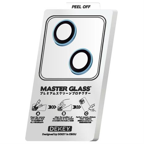 Miếng dán camera iPhone 15/15 Plus DEKEY 3D Camera Lens - Xanh Dương