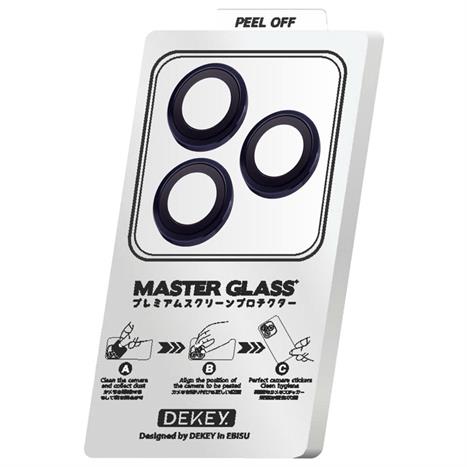 Miếng dán camera iPhone 15 Pro/Pro Max DEKEY 3D Camera Lens - Xanh Dương